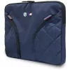BMW nylonové puzdro na notebook 14 inch tmavomodré s kovovým logom a vreckami na príslušenstvo