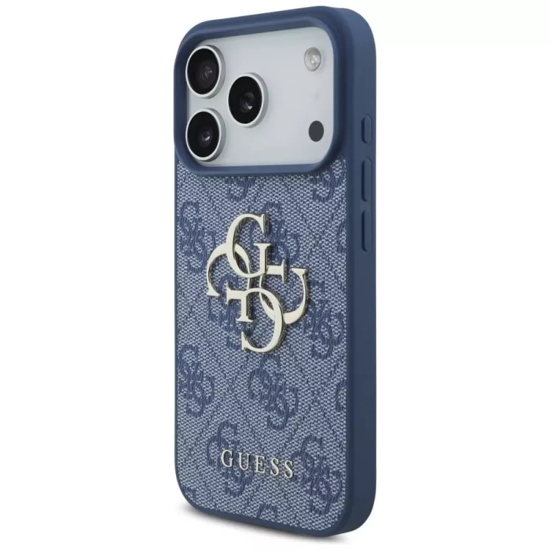 GUESS 4G Big Logo tvrdé puzdro pre Apple iPhone 17 Pro / 18 Pro - modré