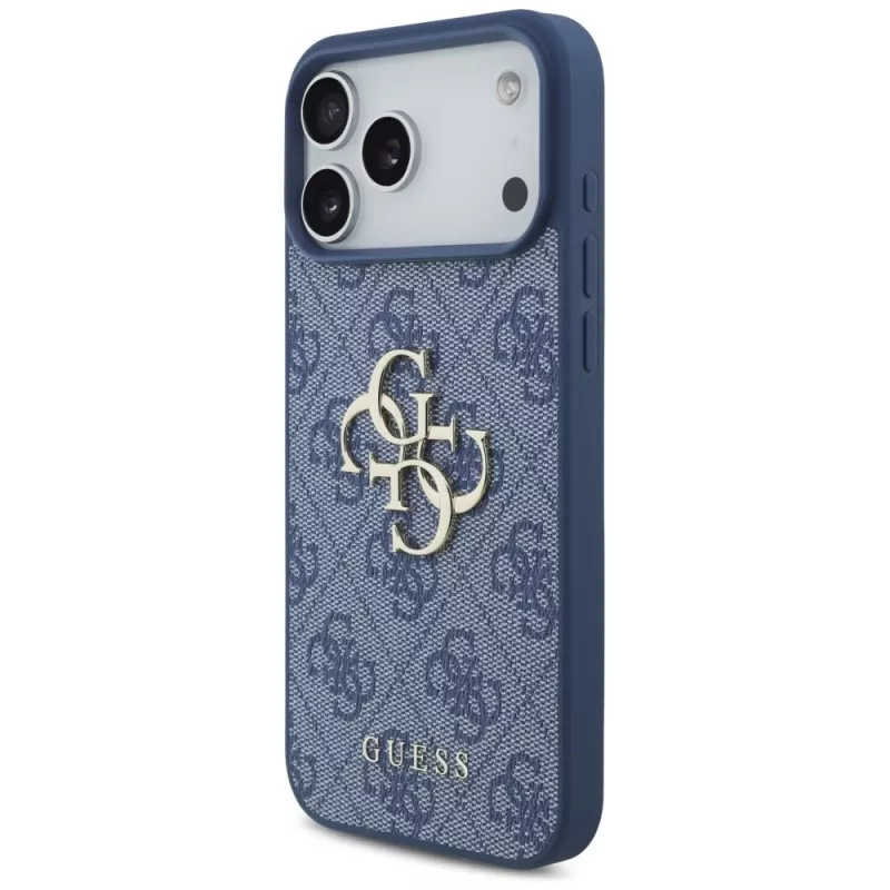 Guess 4G Big Logo ochranné puzdro pre iPhone 17 Pro Max / 18 Pro Max - modré