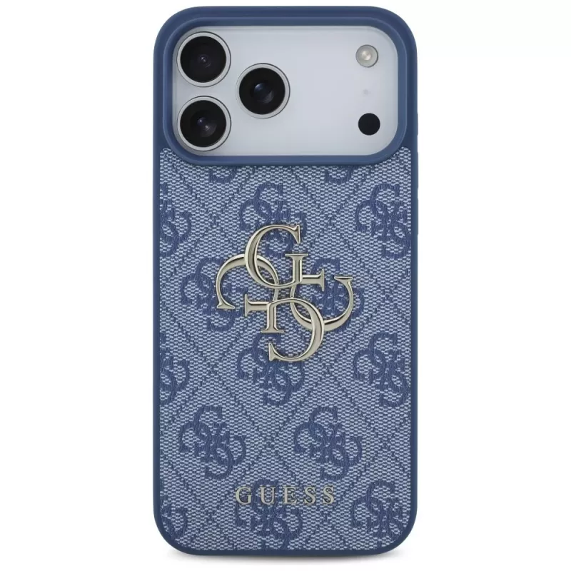 Guess 4G Big Logo ochranné puzdro pre iPhone 17 Pro Max / 18 Pro Max - modré