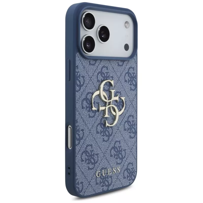 Guess 4G Big Logo ochranné puzdro pre iPhone 17 Pro Max / 18 Pro Max - modré