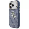 Guess 4G Classic Logo puzdro pre Apple iPhone 18 Pro / 17 Pro, modré so zlatými akcentmi