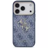 Guess 4G Classic Logo puzdro pre Apple iPhone 18 Pro / 17 Pro, modré so zlatými akcentmi