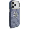 Guess 4G Classic Logo puzdro pre Apple iPhone 18 Pro / 17 Pro, modré so zlatými akcentmi