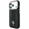 Guess 4G Stripe Round and Classic Logos MagSafe puzdro pre iPhone 18 Pro Max / 17 Pro Max - čierna