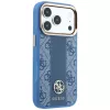Guess 4G Stripe Round Classic Logos MagSafe puzdro pre iPhone 18 Pro Max / 17 Pro Max - modrá