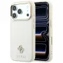 GUESS Saffiano Small 4G & Classic Logo MagSafe puzdro pre iPhone 17 Pro Max / 18 Pro Max - béžová