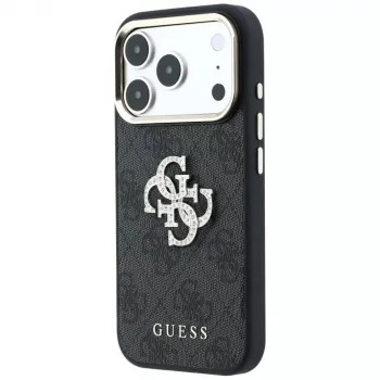 Guess 4G & Big Strass Logo puzdro pre iPhone 17 Pro Max / 18 Pro Max - čierna