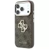 GUESS 4G & Big Strass Logo zadné puzdro pre Apple iPhone 17 Pro Max / 18 Pro Max - hnedá