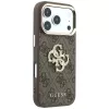 GUESS 4G & Big Strass Logo zadné puzdro pre Apple iPhone 17 Pro Max / 18 Pro Max - hnedá