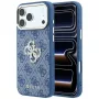 GUESS 4G & Big Strass Logo pevné puzdro pre iPhone 18 Pro / 17 Pro - modrá