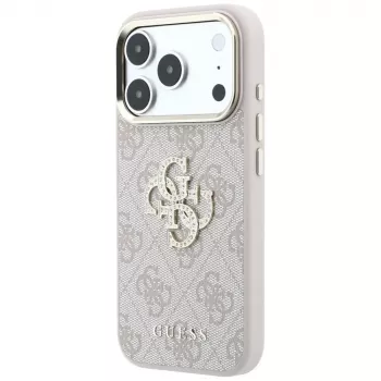 Guess 4G Big Strass Logo puzdro pre iPhone 17 Pro / 18 Pro - ružová