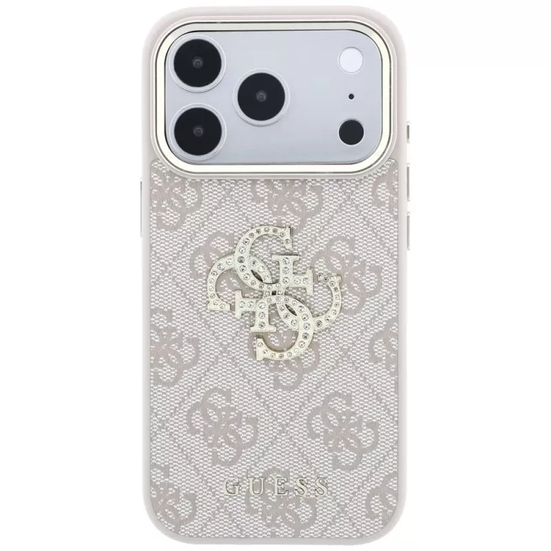 Guess 4G Big Strass Logo puzdro pre iPhone 17 Pro / 18 Pro - ružová