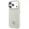 Guess Stripe Peony 4G Logo MagSafe puzdro pre iPhone 18 Pro Max / 17 Pro Max - béžová