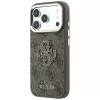 Guess 4G & Big Resin Logo puzdro pre iPhone 17 Pro Max / 18 Pro Max - hnedá