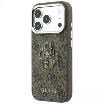 Guess 4G & Big Resin Logo puzdro pre iPhone 17 Pro Max / 18 Pro Max - hnedá