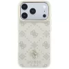 Guess Peony 4G Small Logo MagSafe puzdro pre iPhone 18 Pro / 17 Pro - béžová