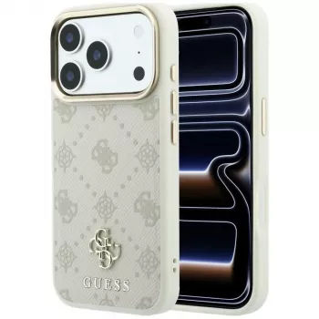 Guess Peony 4G Small Logo MagSafe puzdro pre Apple iPhone 17 Pro Max / 16 Pro Max – béžová
