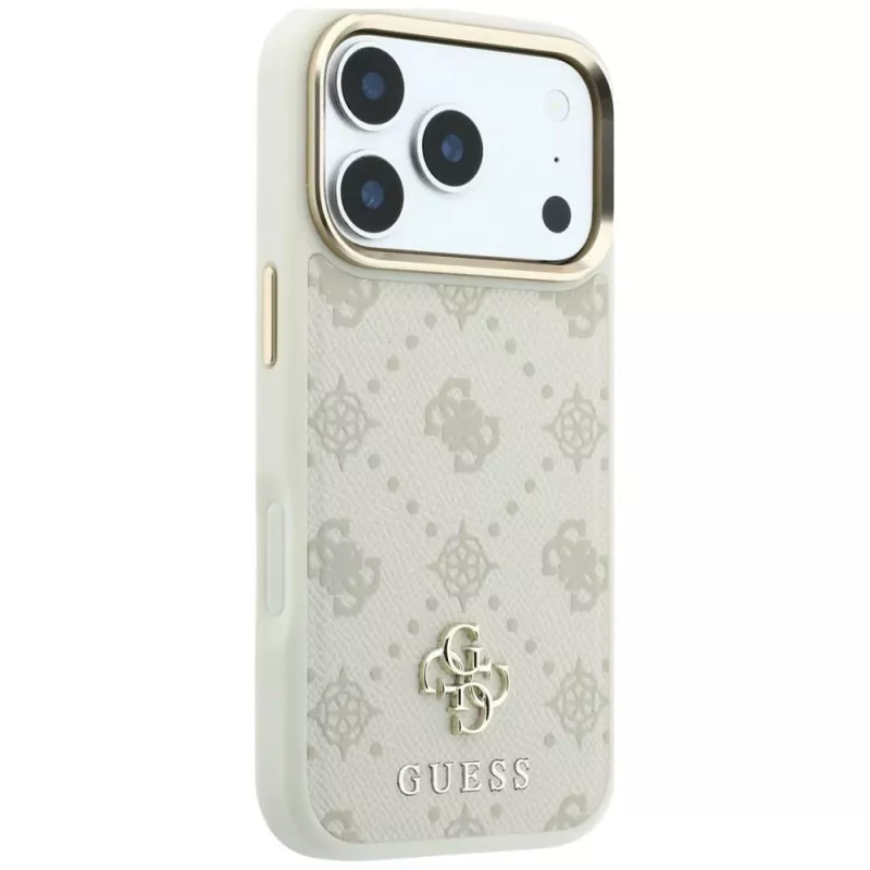 Guess Peony 4G Small Logo MagSafe puzdro pre Apple iPhone 17 Pro Max / 16 Pro Max – béžová