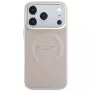 Guess Saffiano Peony & Ring MagSafe puzdro pre iPhone 18 Pro / 17 Pro - ružová