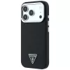 Guess Grained Triangle Logo MagSafe puzdro pre iPhone 17 Pro Max / 18 Pro Max - čierna