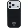 Guess Grained Triangle Logo MagSafe puzdro pre iPhone 17 Pro Max / 18 Pro Max - čierna