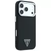 Guess Grained Triangle Logo MagSafe puzdro pre iPhone 17 Pro Max / 18 Pro Max - čierna