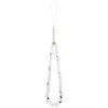 GUESS IML Flowers Allover Electroplated MagSafe puzdro s perlovým remienkom pre iPhone 18 Pro / 17 Pro - biela