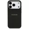 Guess Grained Gold Ring MagSafe puzdro pre Apple iPhone 17 Pro / 18 Pro, čierna