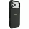 Guess Grained Gold Ring MagSafe puzdro pre Apple iPhone 18 Pro Max / 17 Pro Max, čierna