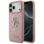 GUESS Fixed Glitter Big 4G puzdro pre iPhone 18 Pro Max / 17 Pro Max - ružová