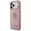 GUESS Fixed Glitter Big 4G puzdro pre iPhone 18 Pro Max / 17 Pro Max - ružová