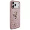 GUESS Fixed Glitter Big 4G puzdro pre iPhone 18 Pro Max / 17 Pro Max - ružová