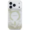Guess Resin Bottom Glitter MagSafe puzdro pre iPhone 18 Pro / 17 Pro, zlatá