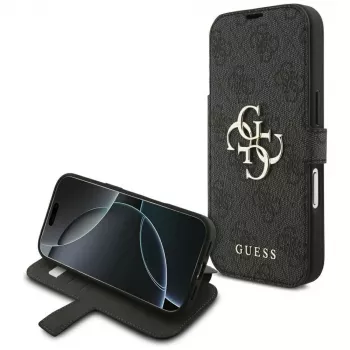 Guess Book 4G Metal Logo puzdro pre iPhone 18 Pro / 17 Pro - čierna