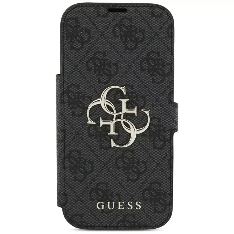 Guess Book 4G Metal Logo puzdro pre iPhone 18 Pro / 17 Pro - čierna