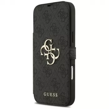 Guess Book 4G Metal Logo puzdro pre iPhone 18 Pro Max / 17 Pro Max, čierna