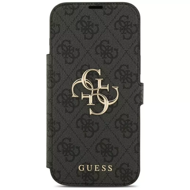 Guess Book 4G Metal Logo puzdro pre iPhone 18 Pro Max / 17 Pro Max, čierna
