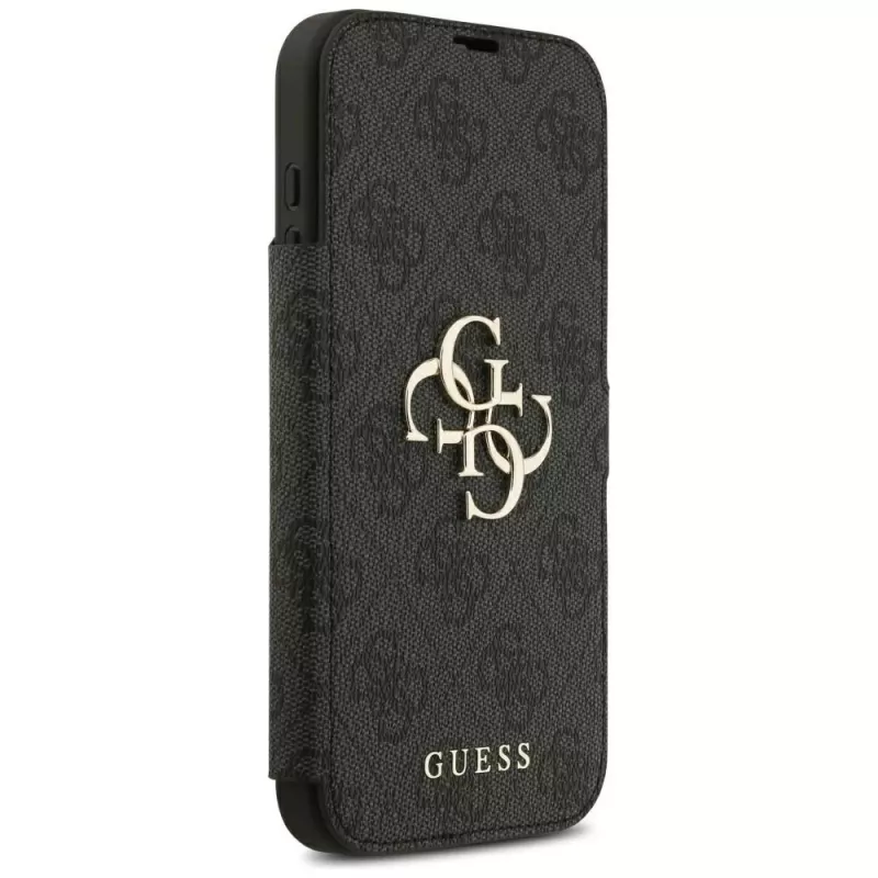 Guess Book 4G Metal Logo puzdro pre iPhone 18 Pro Max / 17 Pro Max, čierna