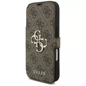 Guess Book 4G Metal Logo puzdro pre Apple iPhone 18 Pro / 17 Pro – hnedá