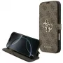 Guess Book 4G Metal Logo folio puzdro pre iPhone 18 Pro Max / 17 Pro Max - hnedá