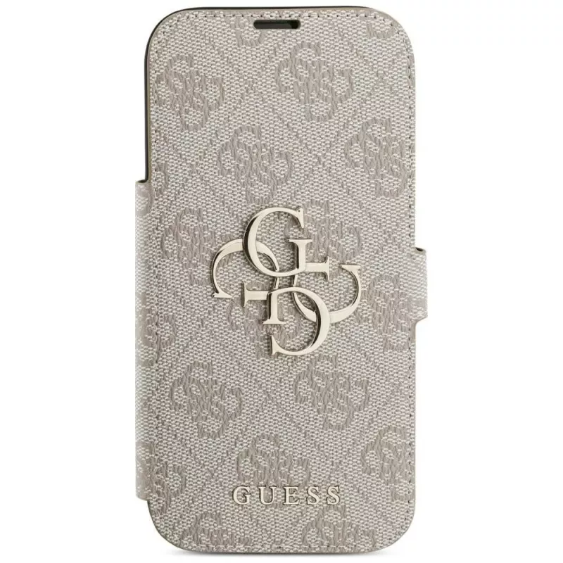 Guess Book 4G Metal Logo folio puzdro pre iPhone 16 Pro / 17 Pro - ružová