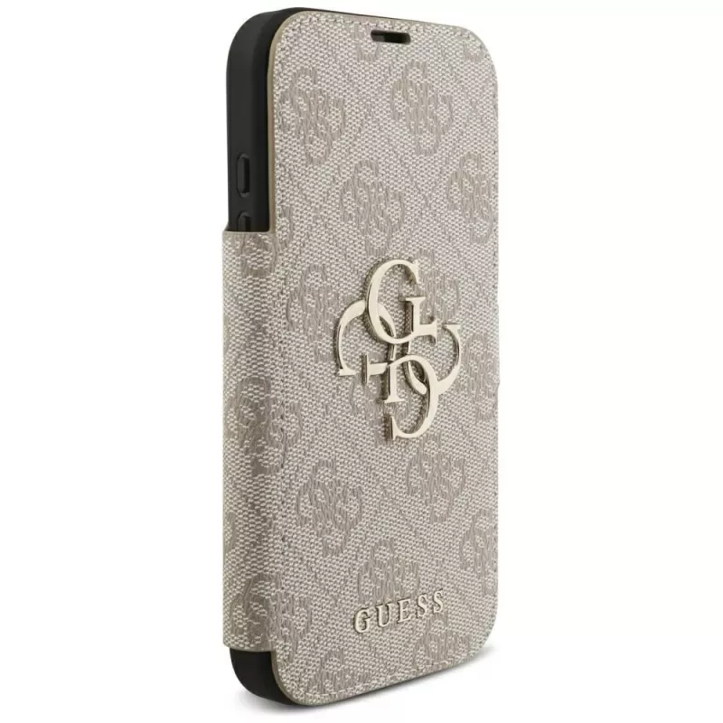 Guess Book 4G Metal Logo folio puzdro pre iPhone 16 Pro / 17 Pro - ružová