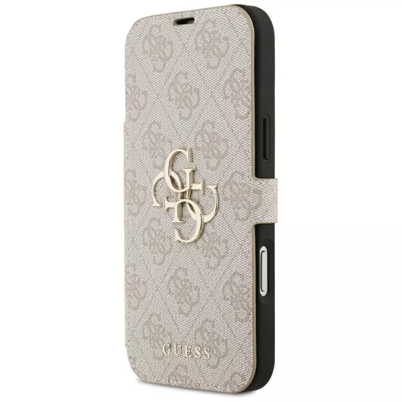 GUESS Book 4G Metal Logo folio puzdro pre iPhone 18 Pro Max / 17 Pro Max - ružová