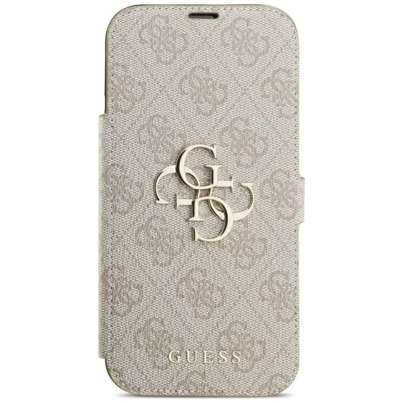 GUESS Book 4G Metal Logo folio puzdro pre iPhone 18 Pro Max / 17 Pro Max - ružová
