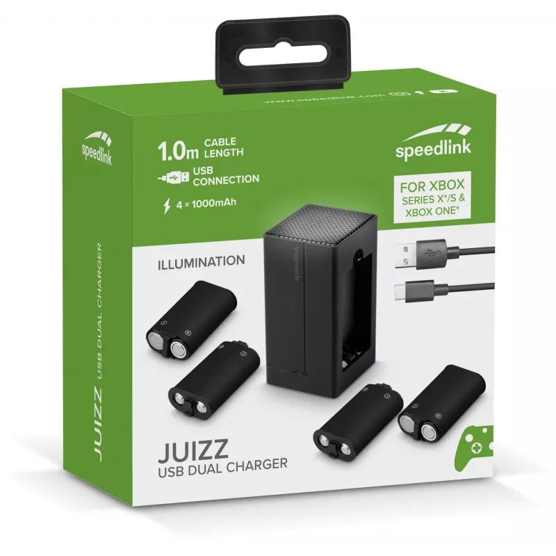Speedlink Juizz duálna USB nabíjačka pre Xbox (SL-260003-BK)