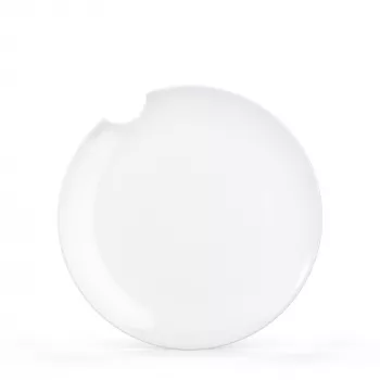 FIFTYEIGHT 2 jedálenský tanier s odhryznutým okrajom 28 cm biely