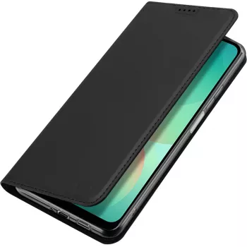Nevox Vario Series Knižné puzdro pre Samsung Galaxy A27 5G – čierne PU kožené peňaženkové puzdro s priehradkami na karty, priehradkou na bankovky a funkciou stojana