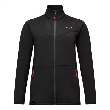 SALEWA Puez Cammino PL dámska mikina na zips Black Out (EU 38 / M)