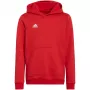 adidas Entrada 22 mikina s kapucňou detská červená 152cm